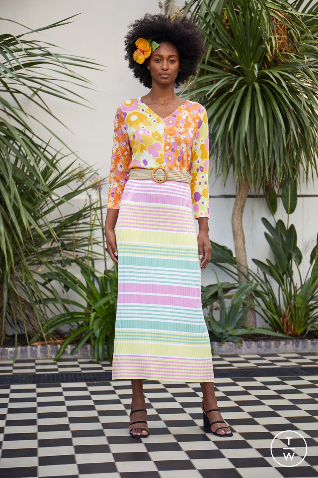Fashion Week London Spring/Summer 2022 look 14 from the RIXO collection womenswear