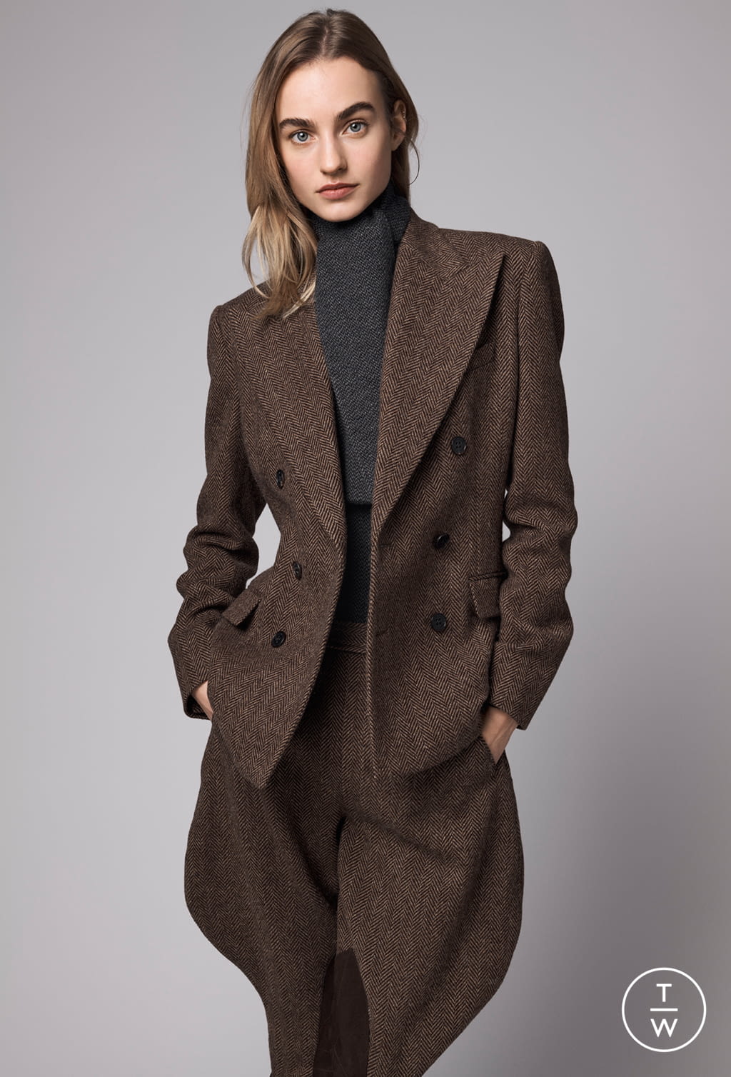 Fashion Week New York Fall/Winter 2020 look 12 from the Ralph Lauren collection womenswear