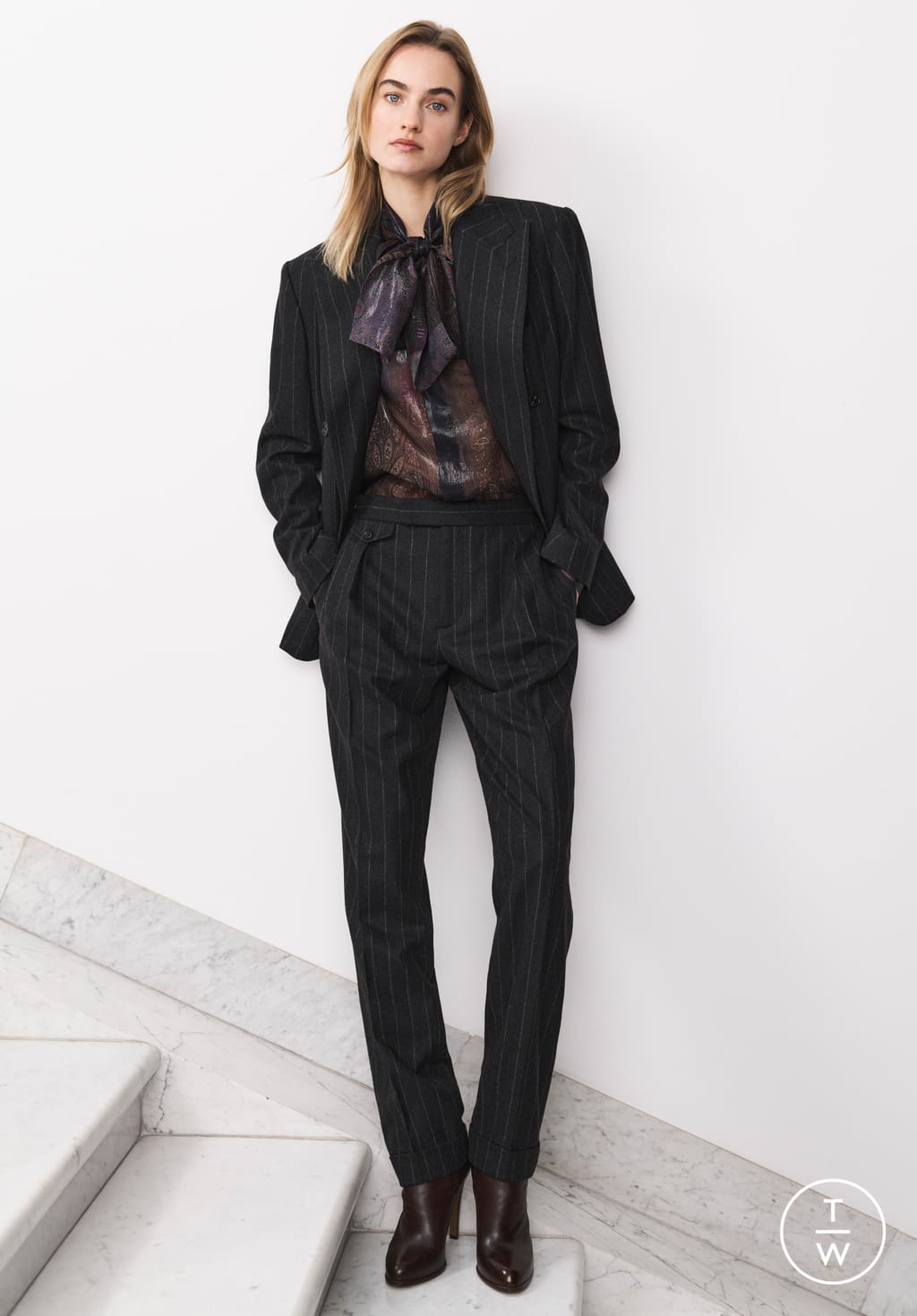Fashion Week New York Fall/Winter 2020 look 7 from the Ralph Lauren collection womenswear