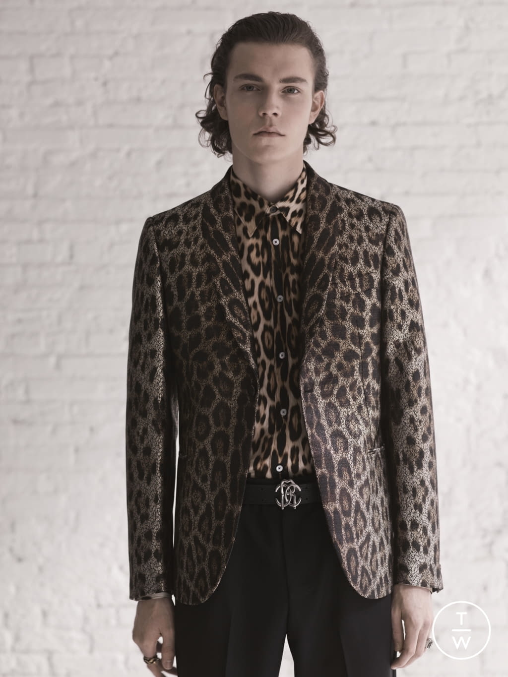 Fashion Week Milan Pre-Fall 2019 look 20 from the Roberto Cavalli collection menswear