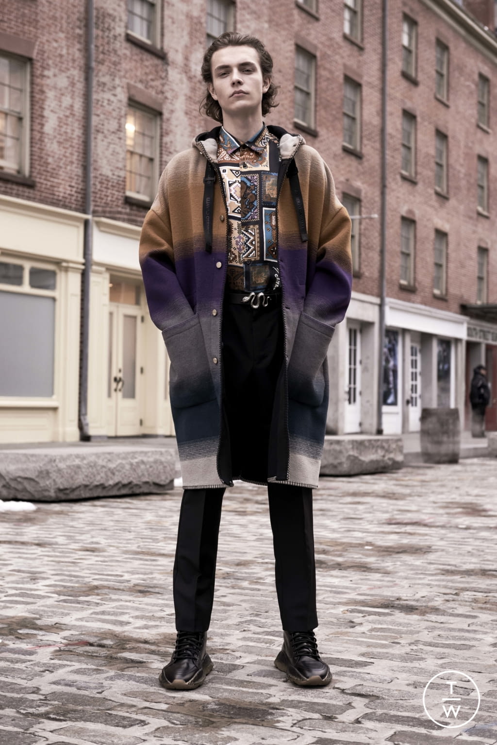 Fashion Week Milan Pre-Fall 2019 look 6 from the Roberto Cavalli collection menswear