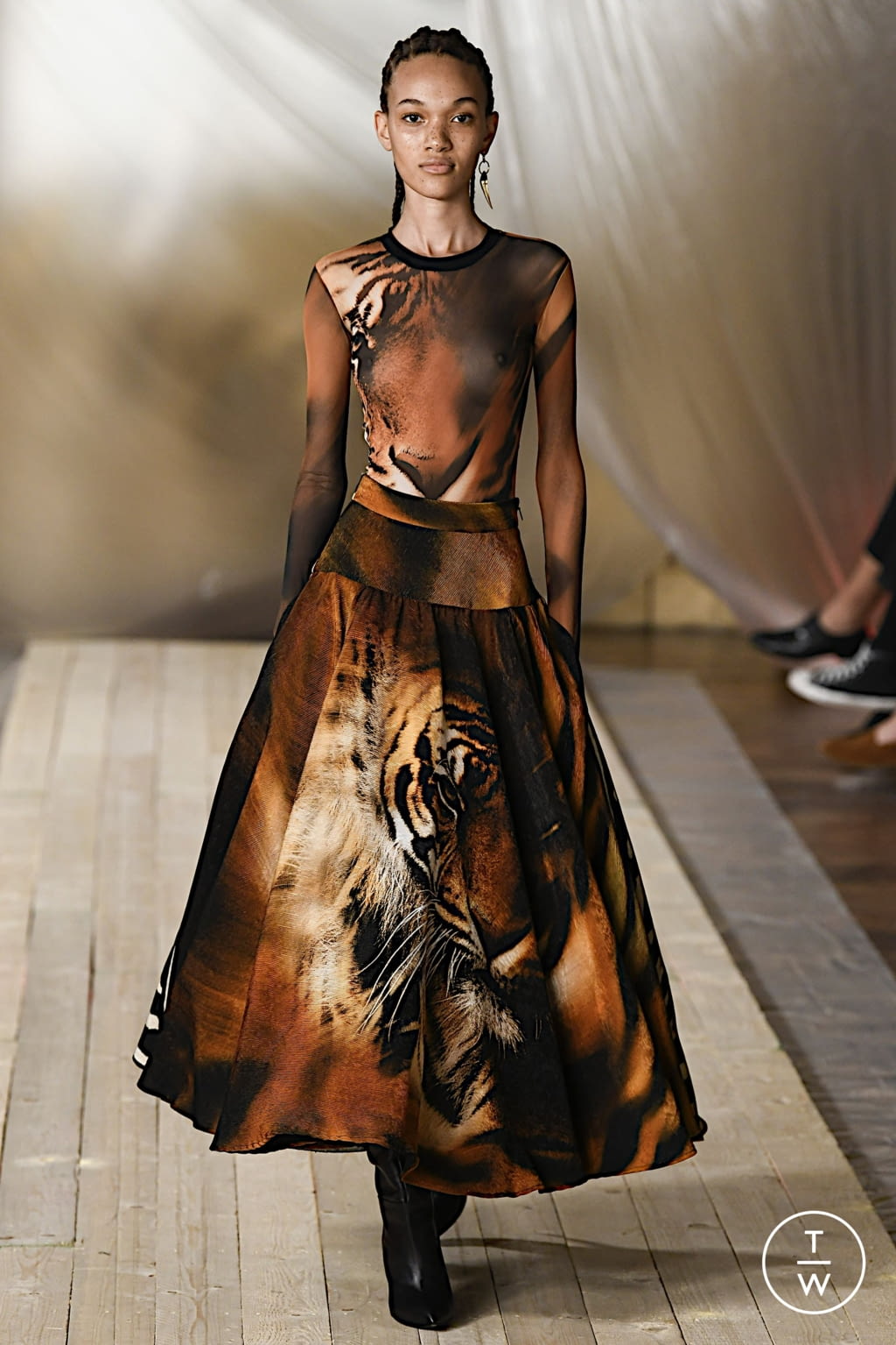 Fashion Week Milan Spring/Summer 2022 look 7 from the Roberto Cavalli collection womenswear
