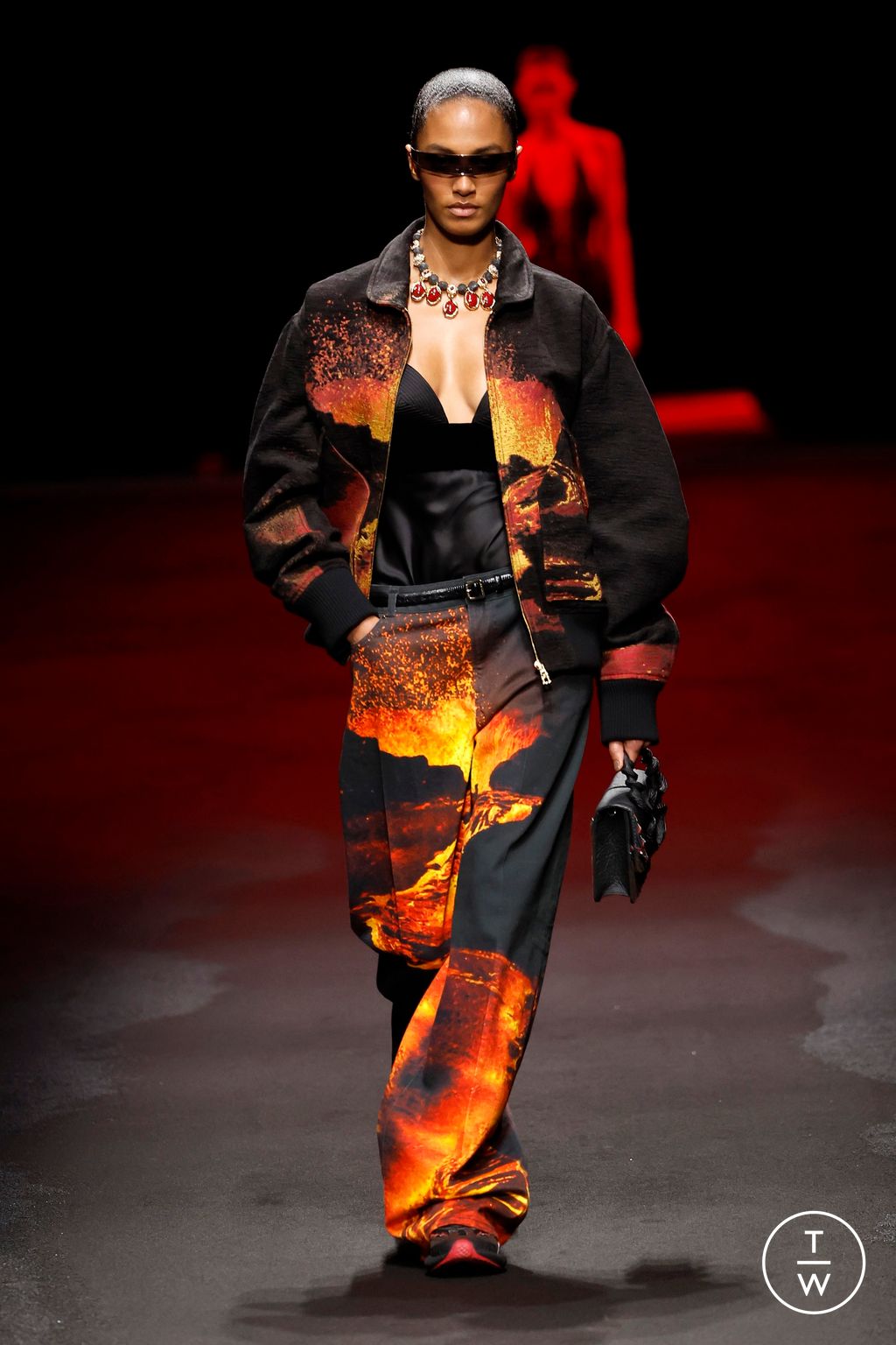 Fashion Week Milan Fall/Winter 2025 look 44 from the Roberto Cavalli collection womenswear