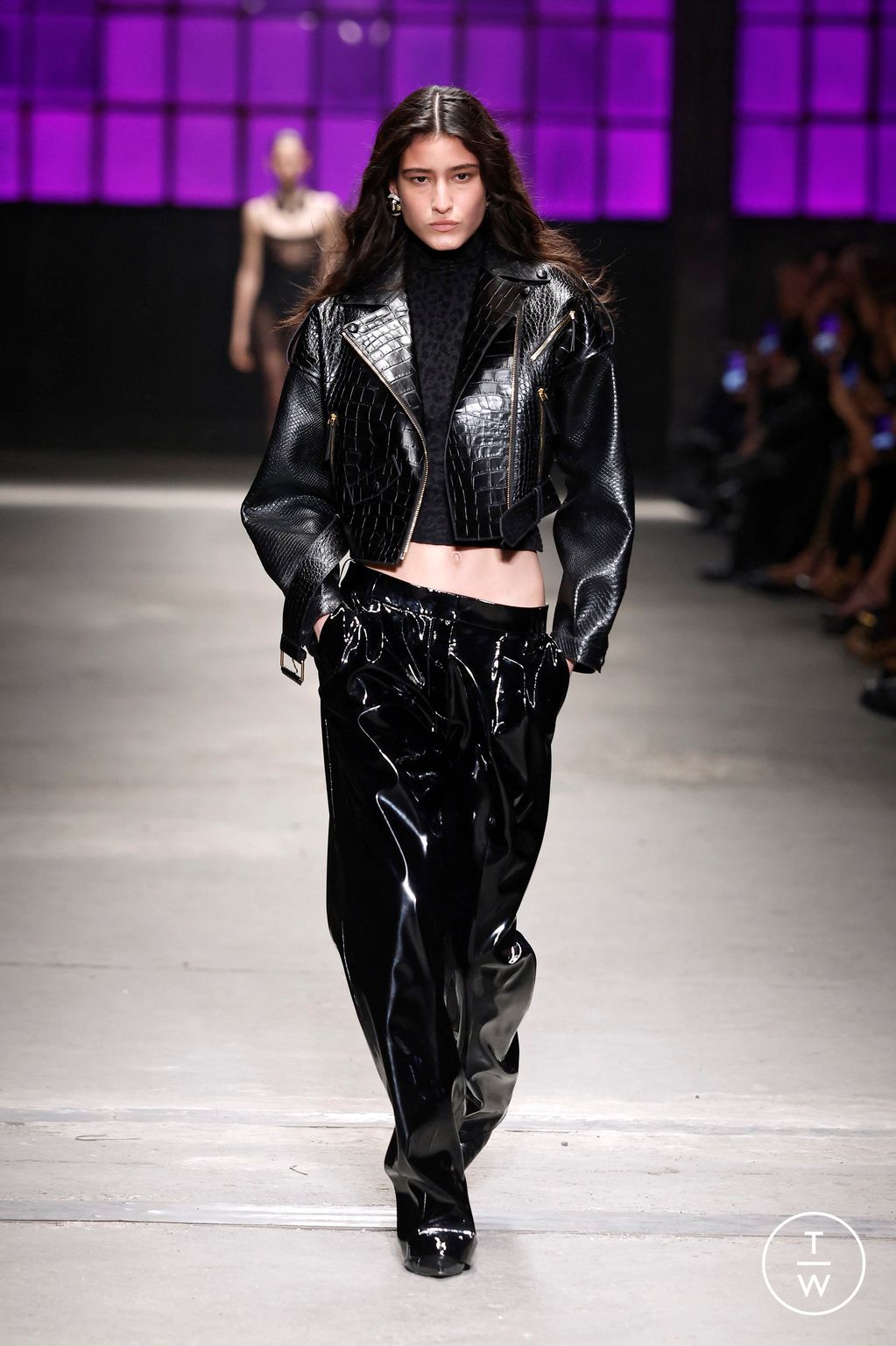 Fashion Week Milan Fall/Winter 2026 look 4 from the Roberto Cavalli collection womenswear