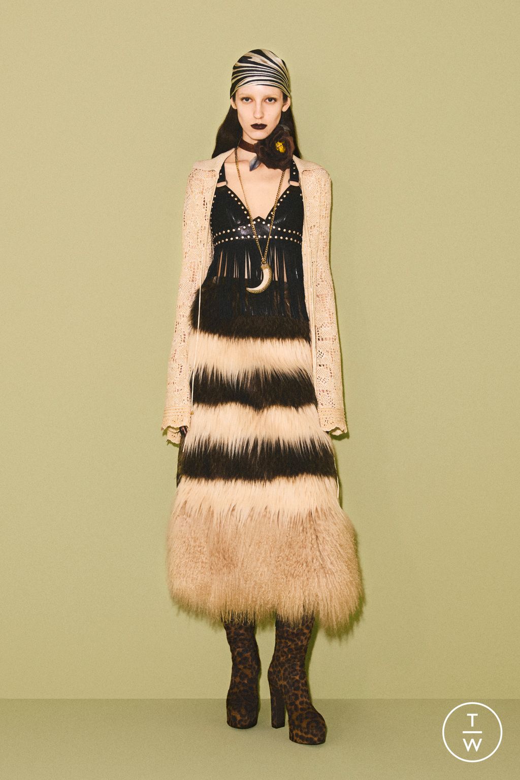 Fashion Week Milan Pre-Fall 2026 look 5 de la collection Roberto Cavalli womenswear