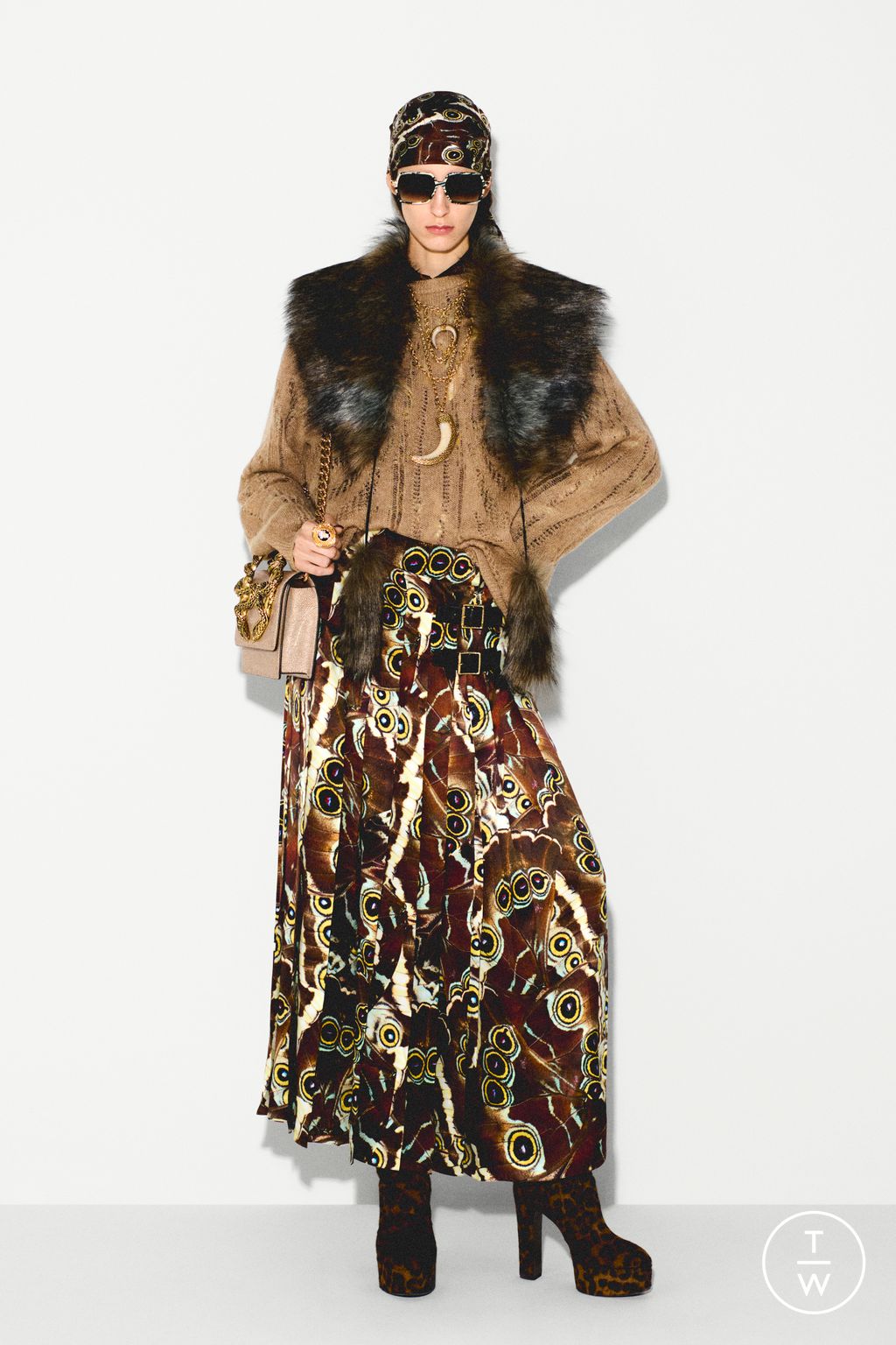 Fashion Week Milan Pre-Fall 2026 look 10 from the Roberto Cavalli collection 女装
