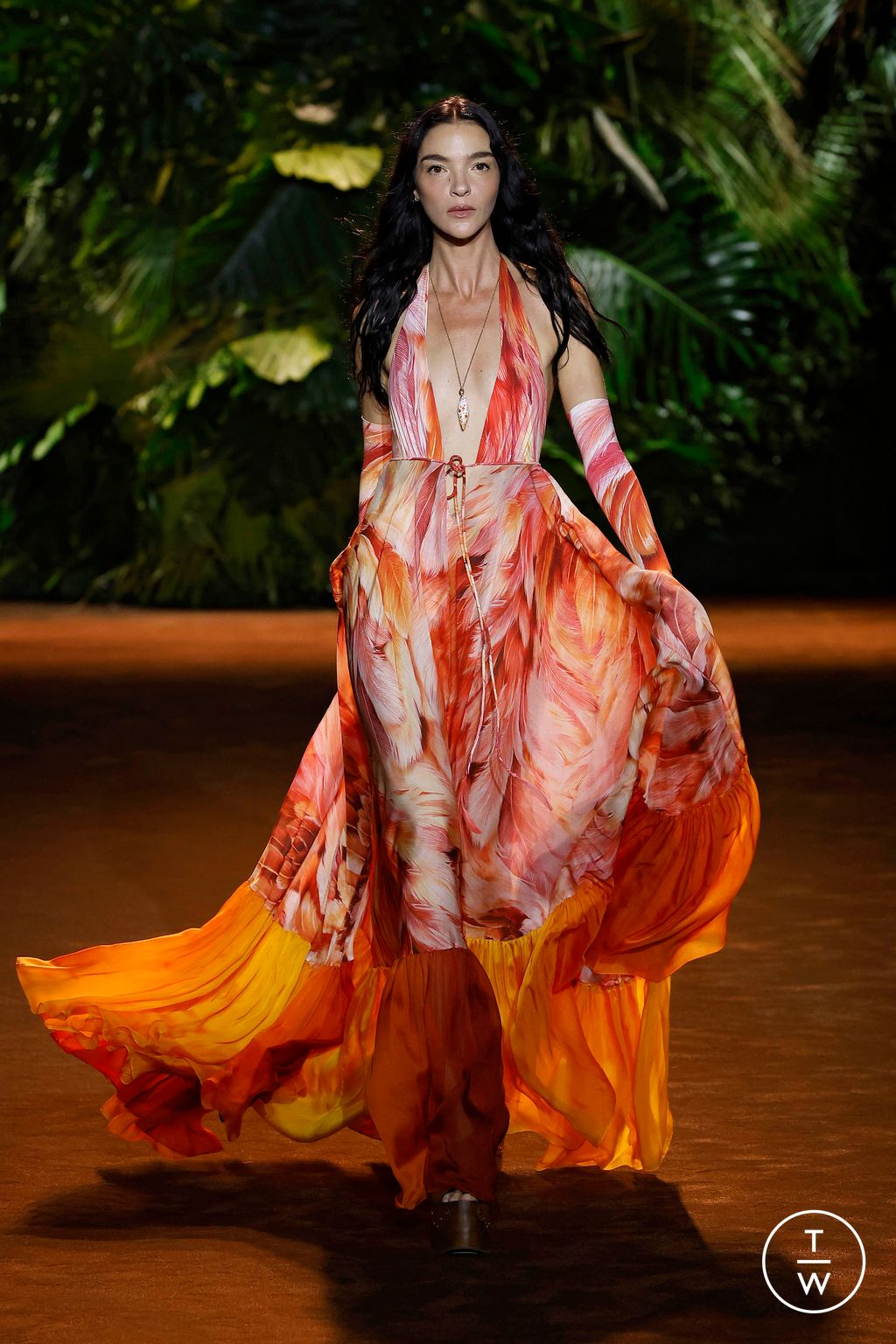 Fashion Week Milan Spring/Summer 2024 look 10 from the Roberto Cavalli collection womenswear