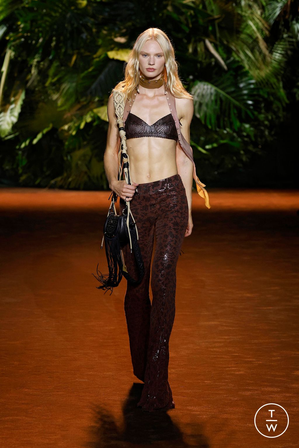Fashion Week Milan Spring/Summer 2024 look 17 from the Roberto Cavalli collection womenswear