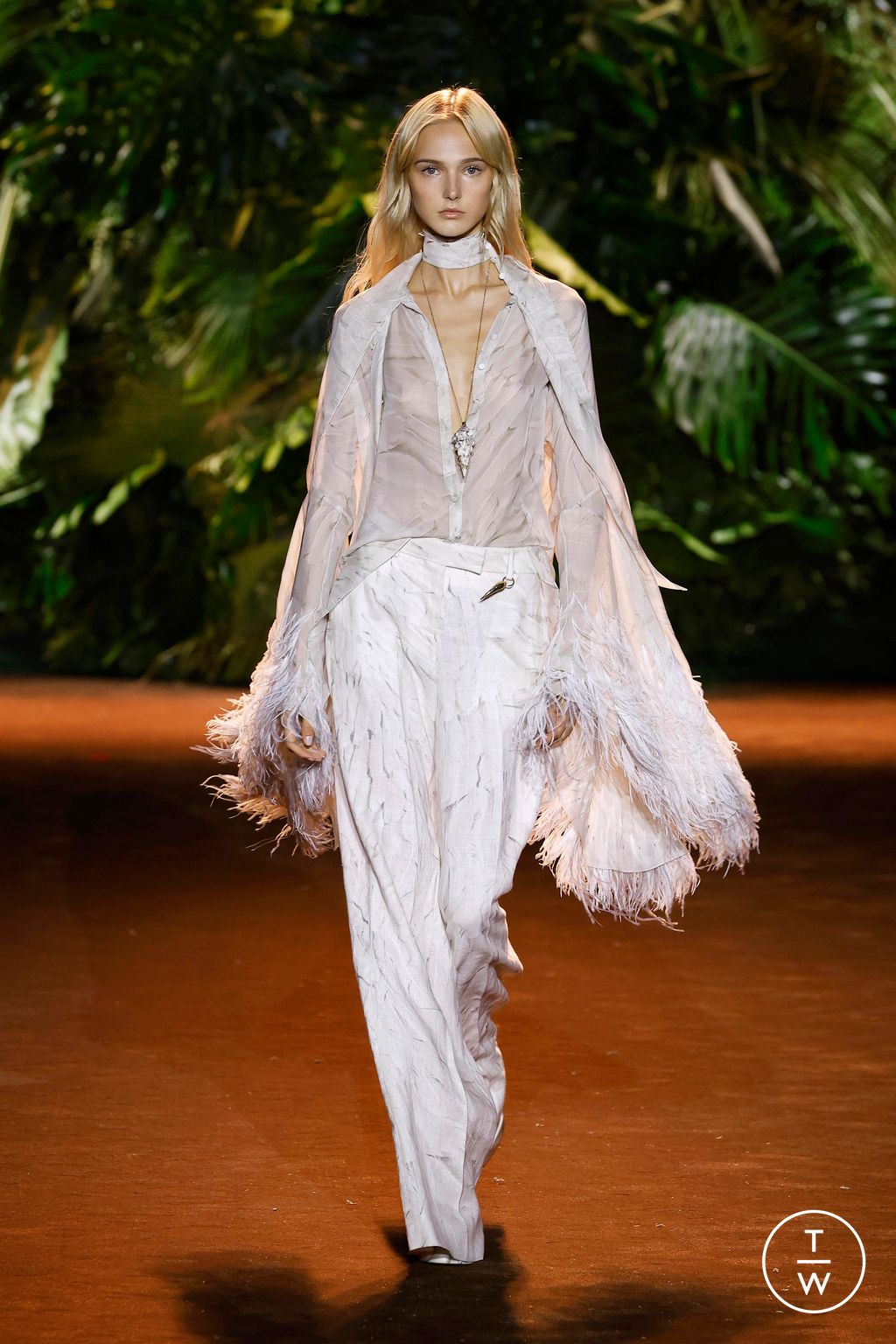 Fashion Week Milan Spring/Summer 2024 look 43 from the Roberto Cavalli collection womenswear