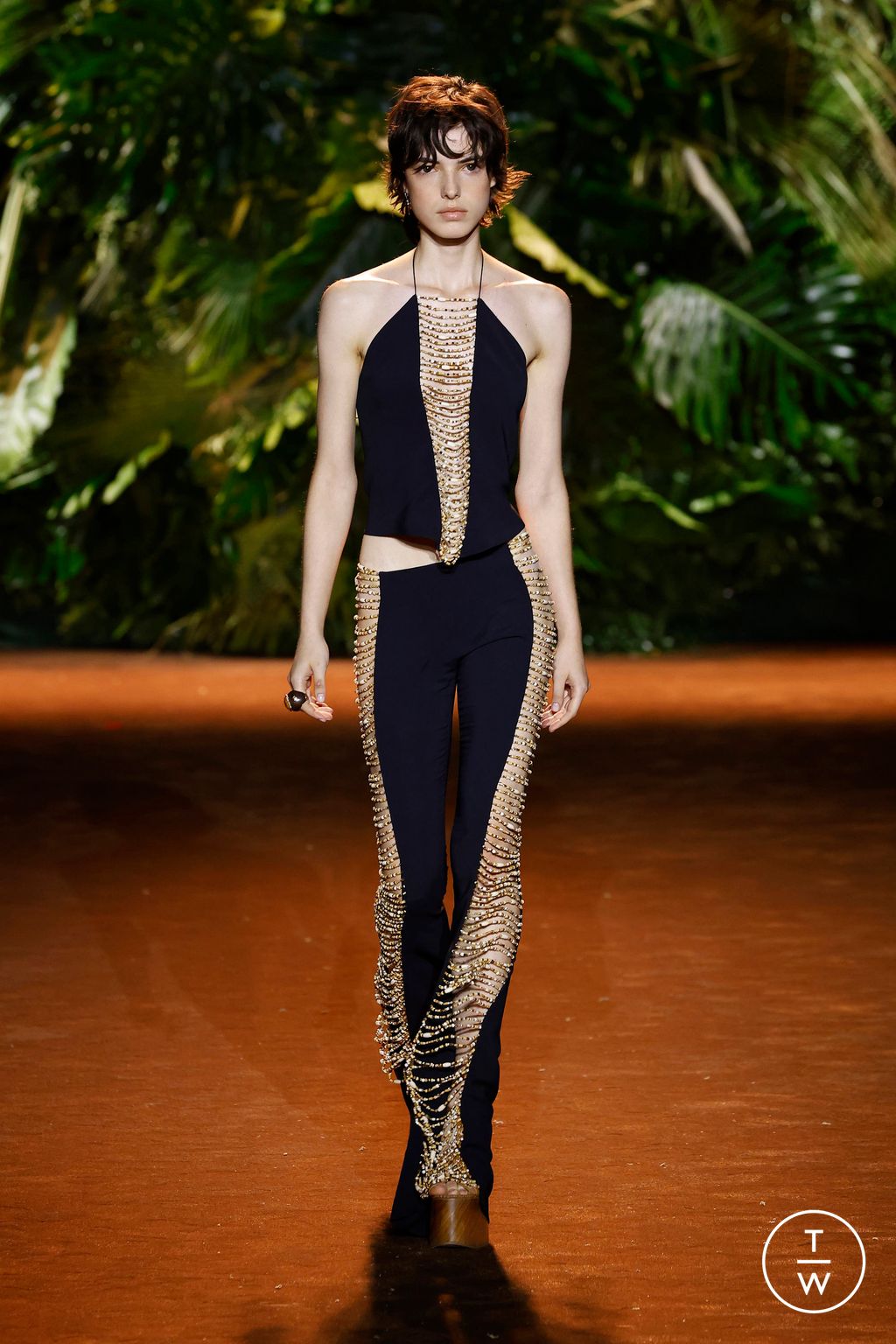 Fashion Week Milan Spring/Summer 2024 look 47 from the Roberto Cavalli collection womenswear