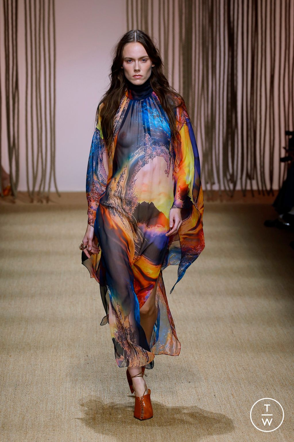 Fashion Week Milan Spring/Summer 2025 look 32 from the Roberto Cavalli collection womenswear