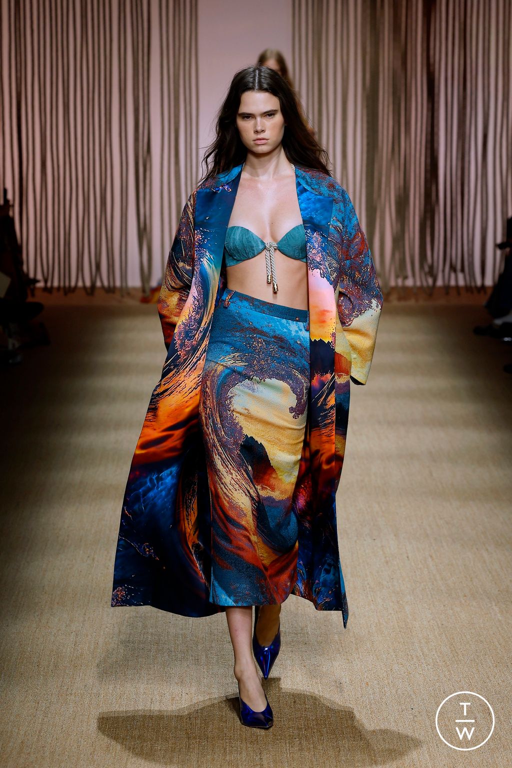 Fashion Week Milan Spring-Summer 2025 look 34 from the Roberto Cavalli collection womenswear