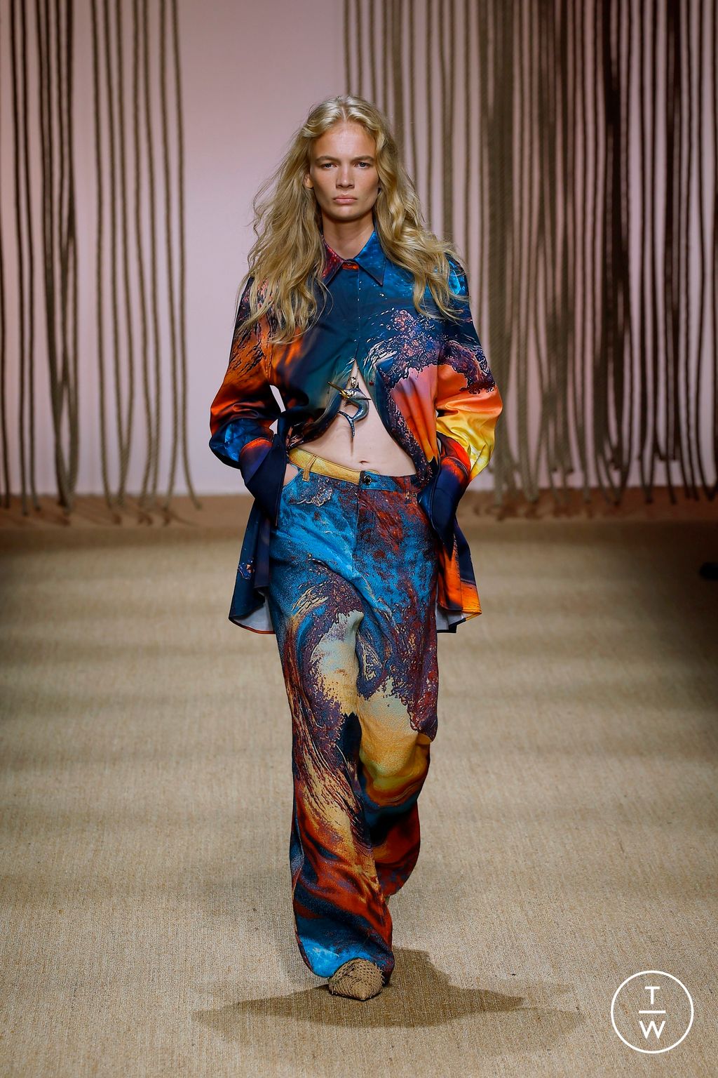 Fashion Week Milan Spring/Summer 2025 look 36 from the Roberto Cavalli collection womenswear