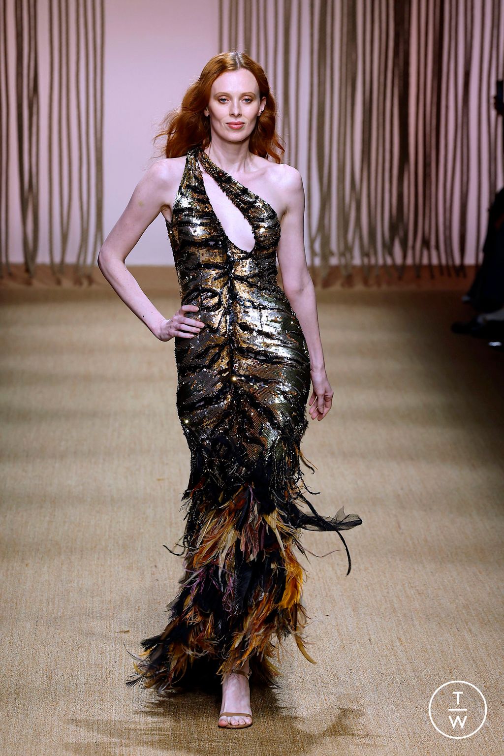Fashion Week Milan Spring-Summer 2025 look 60 from the Roberto Cavalli collection womenswear