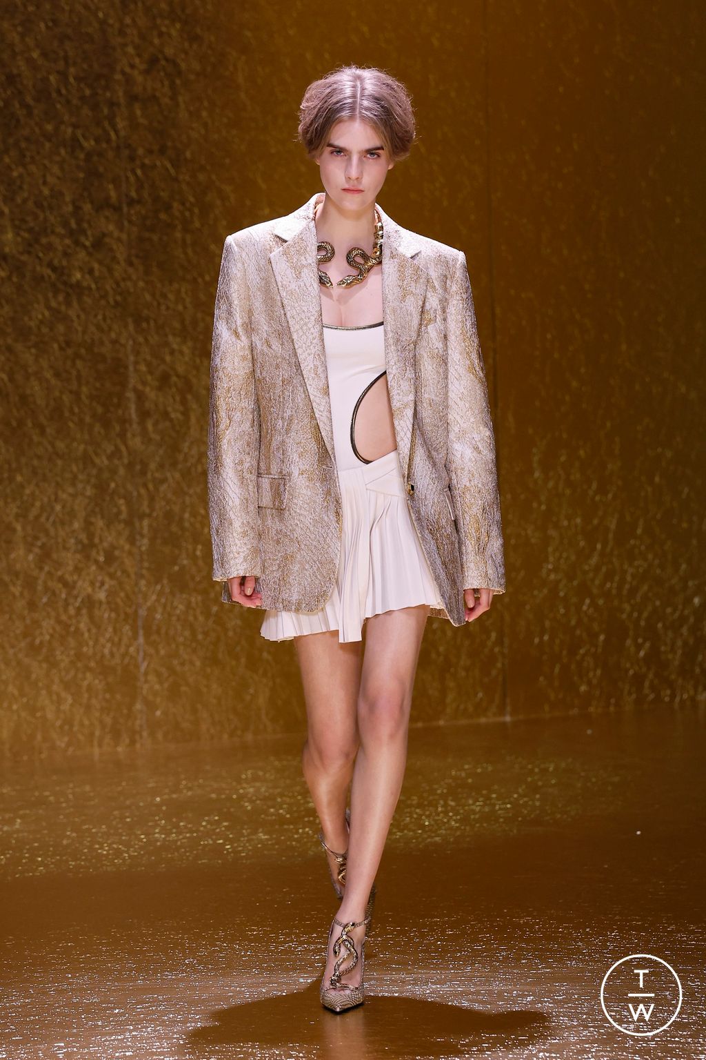 Fashion Week Milan Spring/Summer 2026 look 10 from the Roberto Cavalli collection womenswear