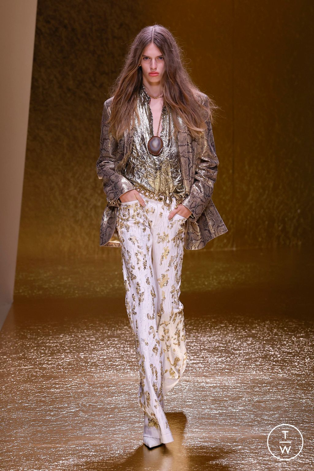 Fashion Week Milan Spring/Summer 2026 look 18 from the Roberto Cavalli collection womenswear