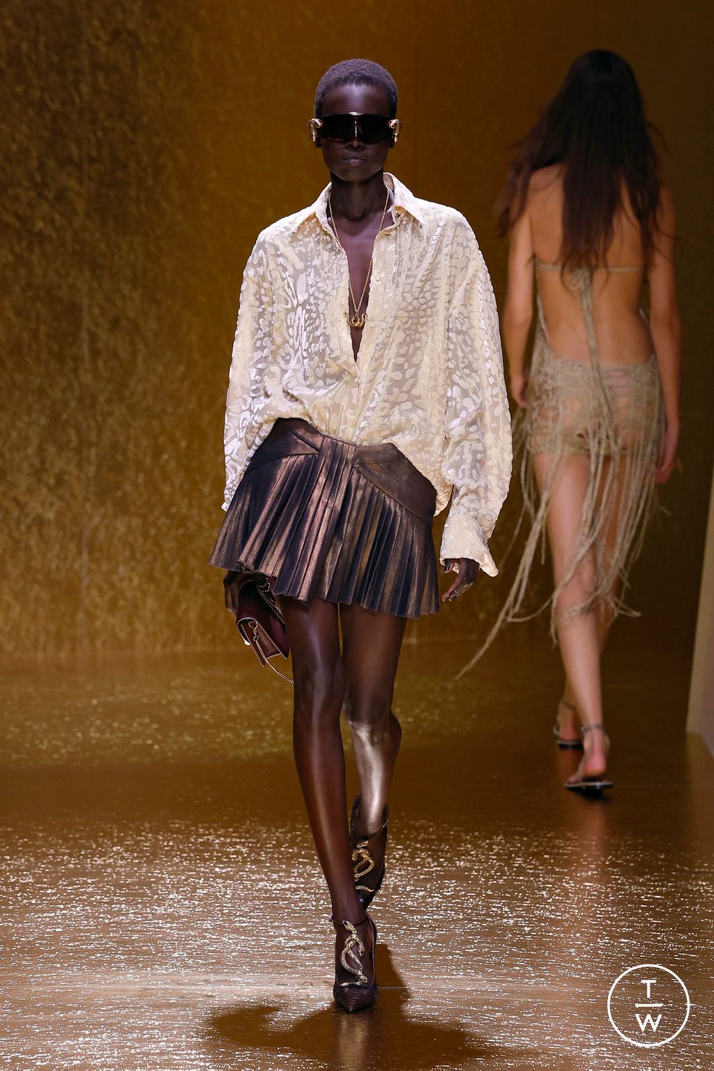 Fashion Week Milan Spring/Summer 2026 look 32 from the Roberto Cavalli collection 女装