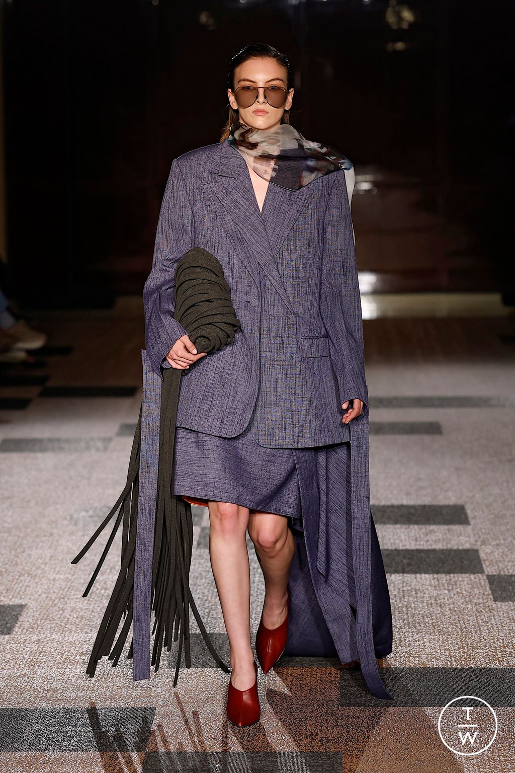 Fashion Week London Spring/Summer 2026 look 7 from the Roksanda collection 女装