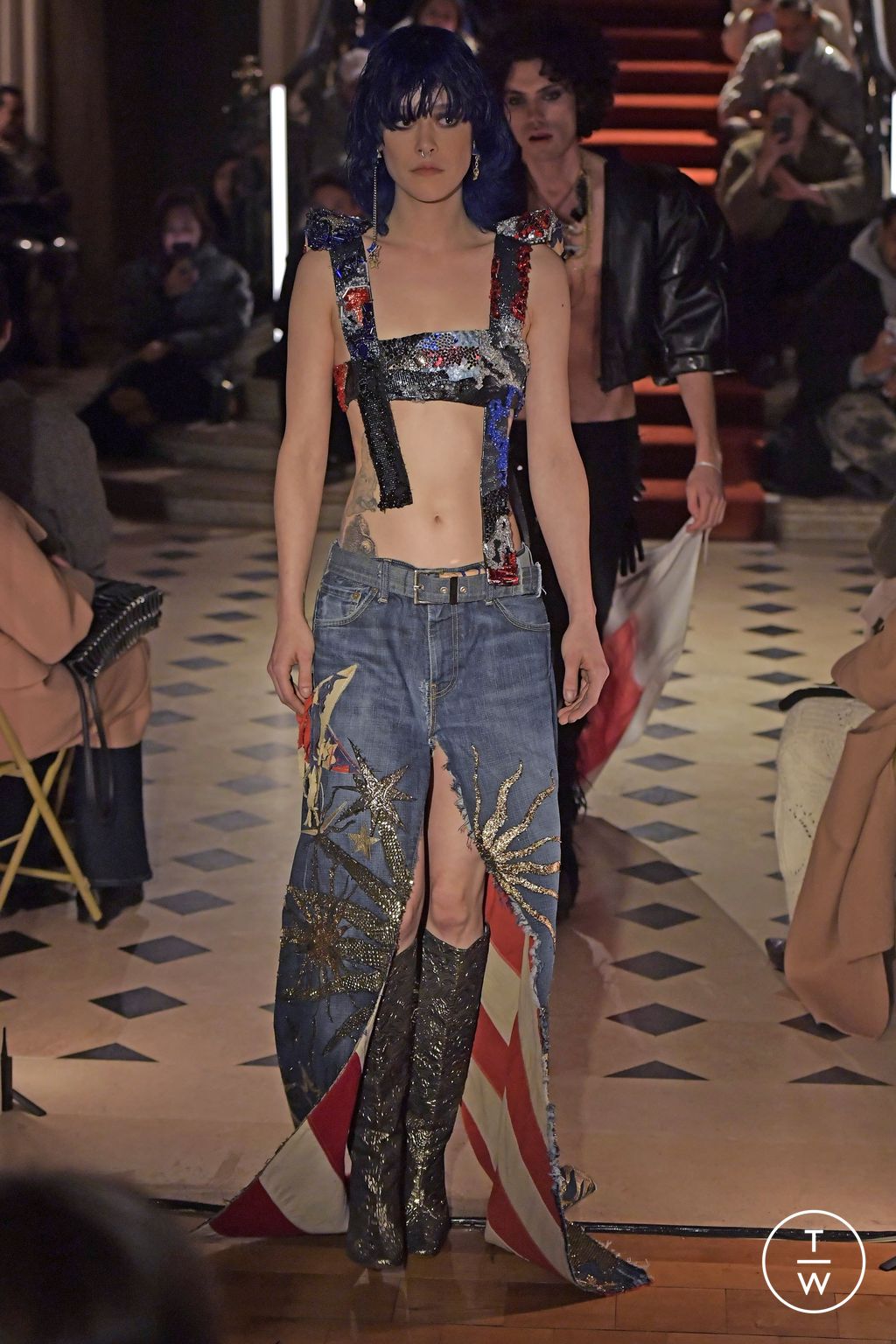 Fashion Week Paris Spring/Summer 2023 look 30 from the Ronald Van Der Kemp collection couture