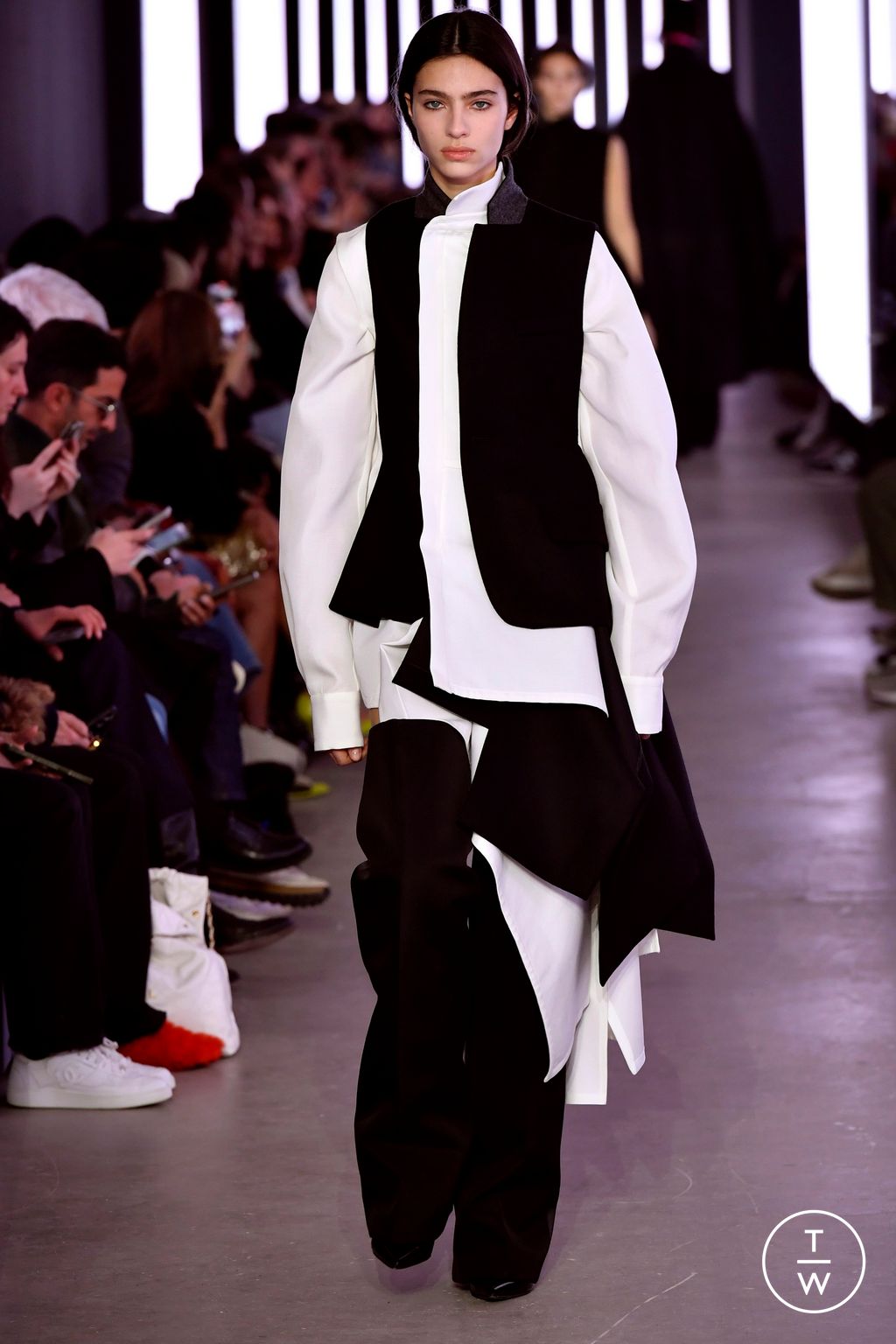 Fashion Week Paris Fall/Winter 2024 look 46 from the Sacai collection 女装