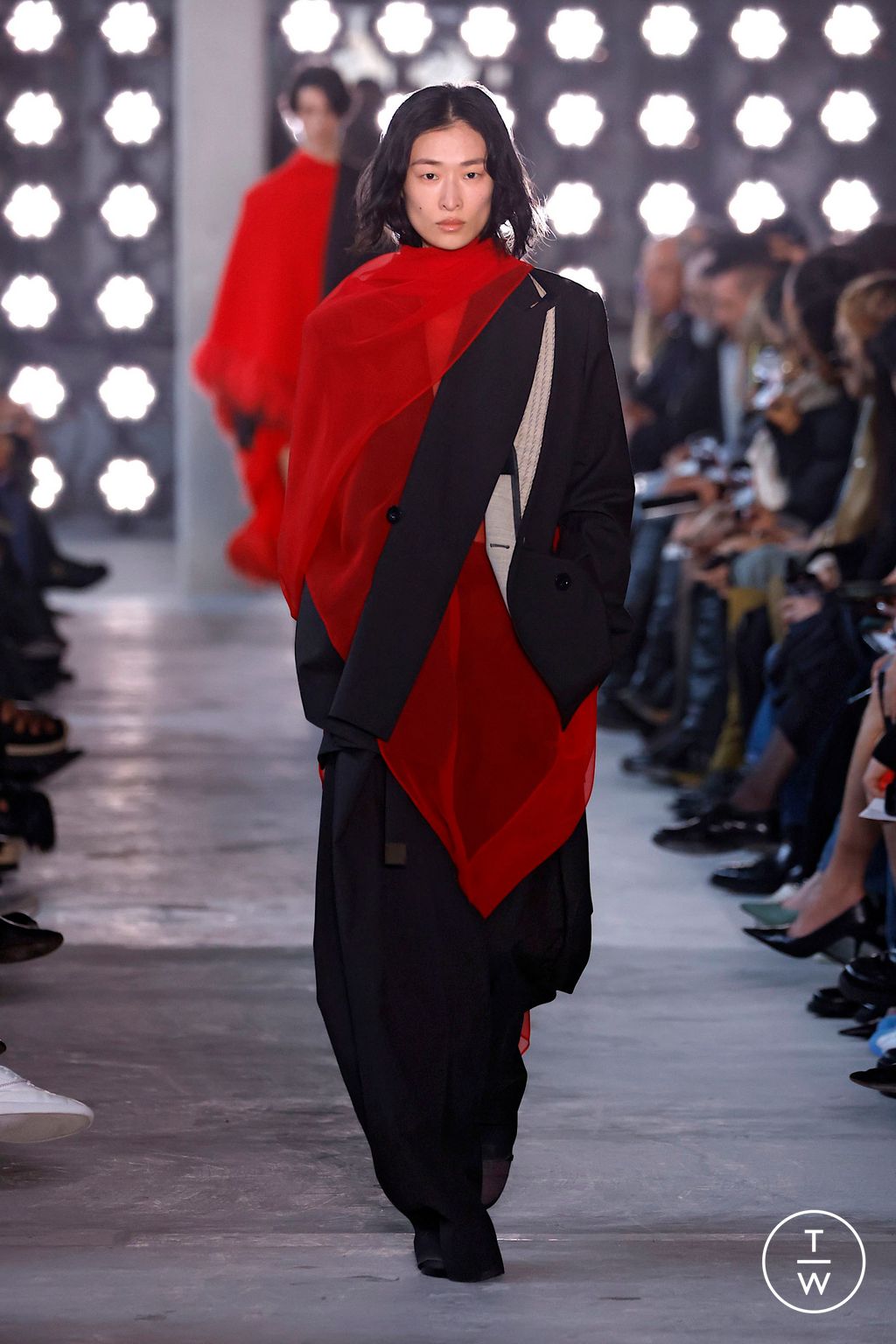 Fashion Week Paris Fall/Winter 2025 look 24 from the Sacai collection womenswear