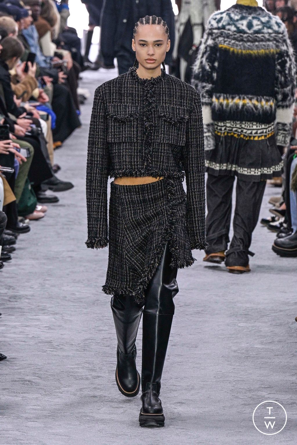 Fashion Week Paris Fall/Winter 2024 look 24 from the Sacai collection 男装
