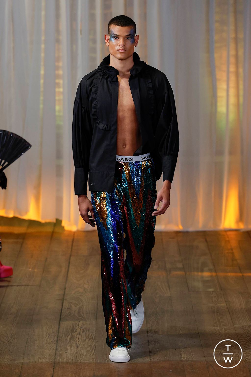 Fashion Week London Spring/Summer 2024 look 21 from the SAGABOI collection 男装