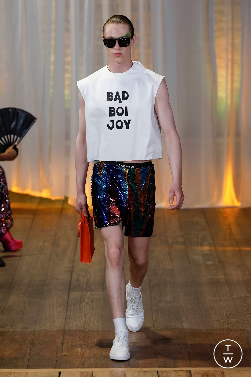 Fashion Week London Spring/Summer 2024 look 27 from the SAGABOI collection menswear