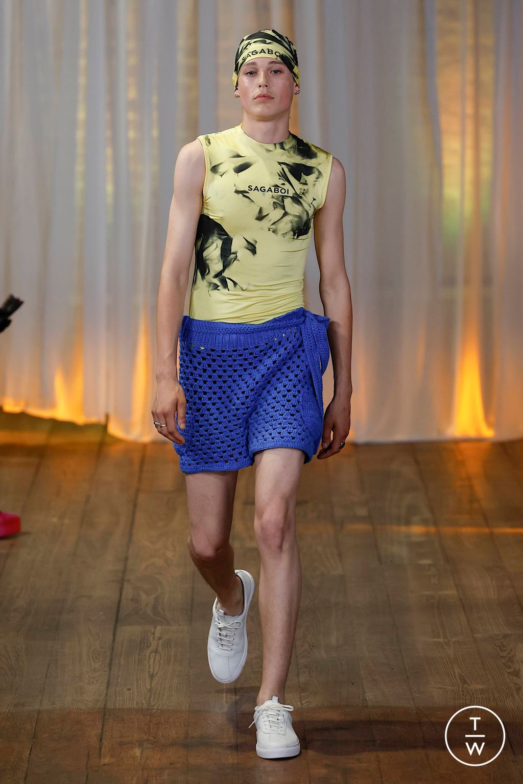 Fashion Week London Spring/Summer 2024 look 29 from the SAGABOI collection 男装