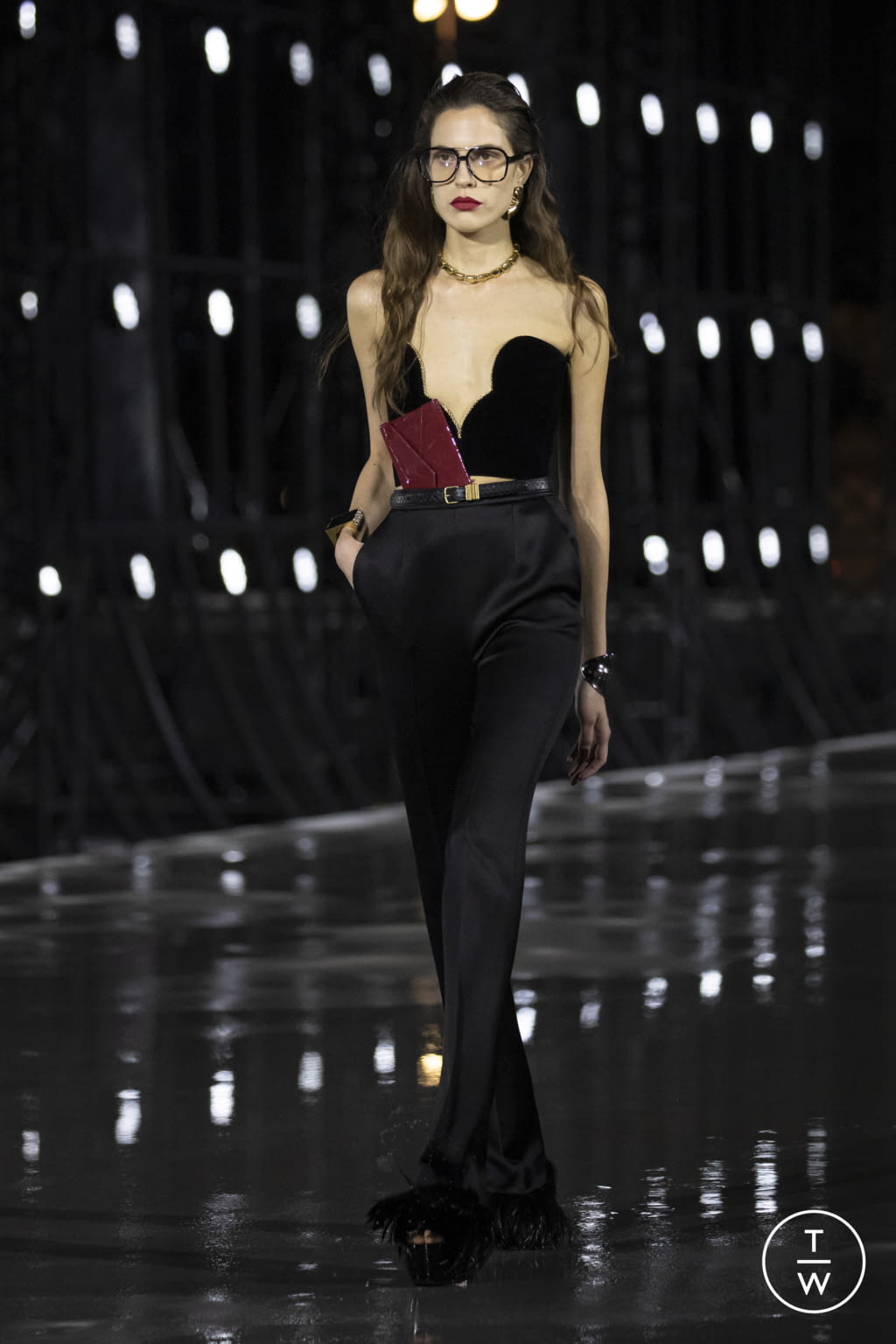 Fashion Week Paris Spring/Summer 2022 look 48 from the Saint Laurent collection womenswear