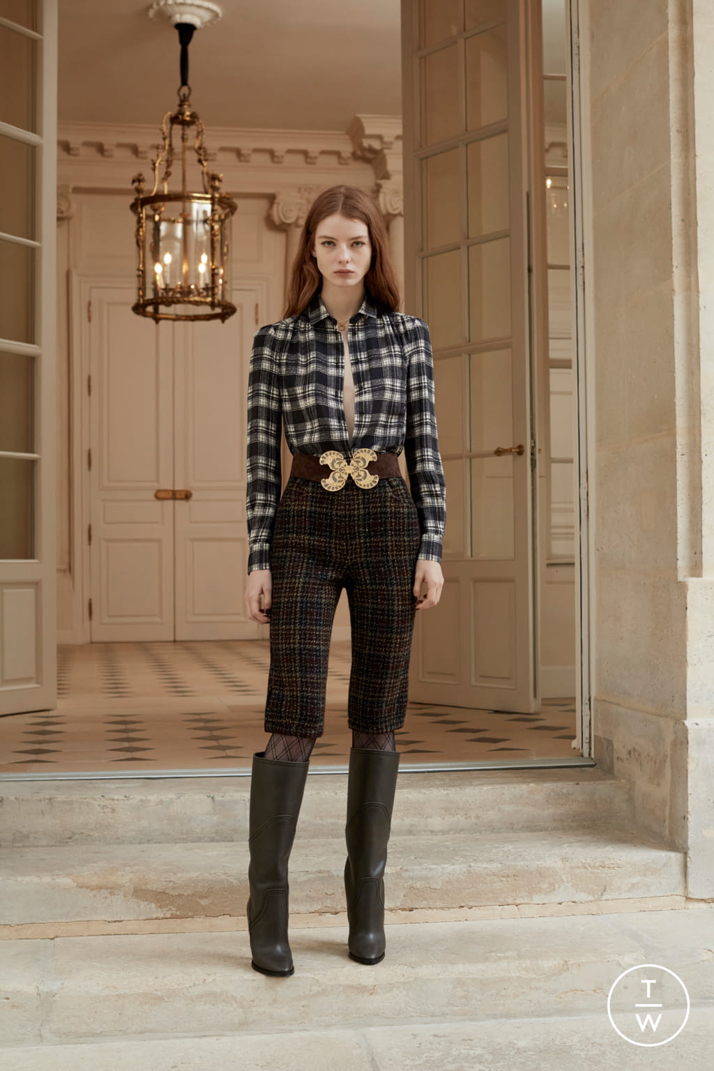 Fashion Week Paris Pre-Fall 2021 look 13 from the Saint Laurent collection womenswear