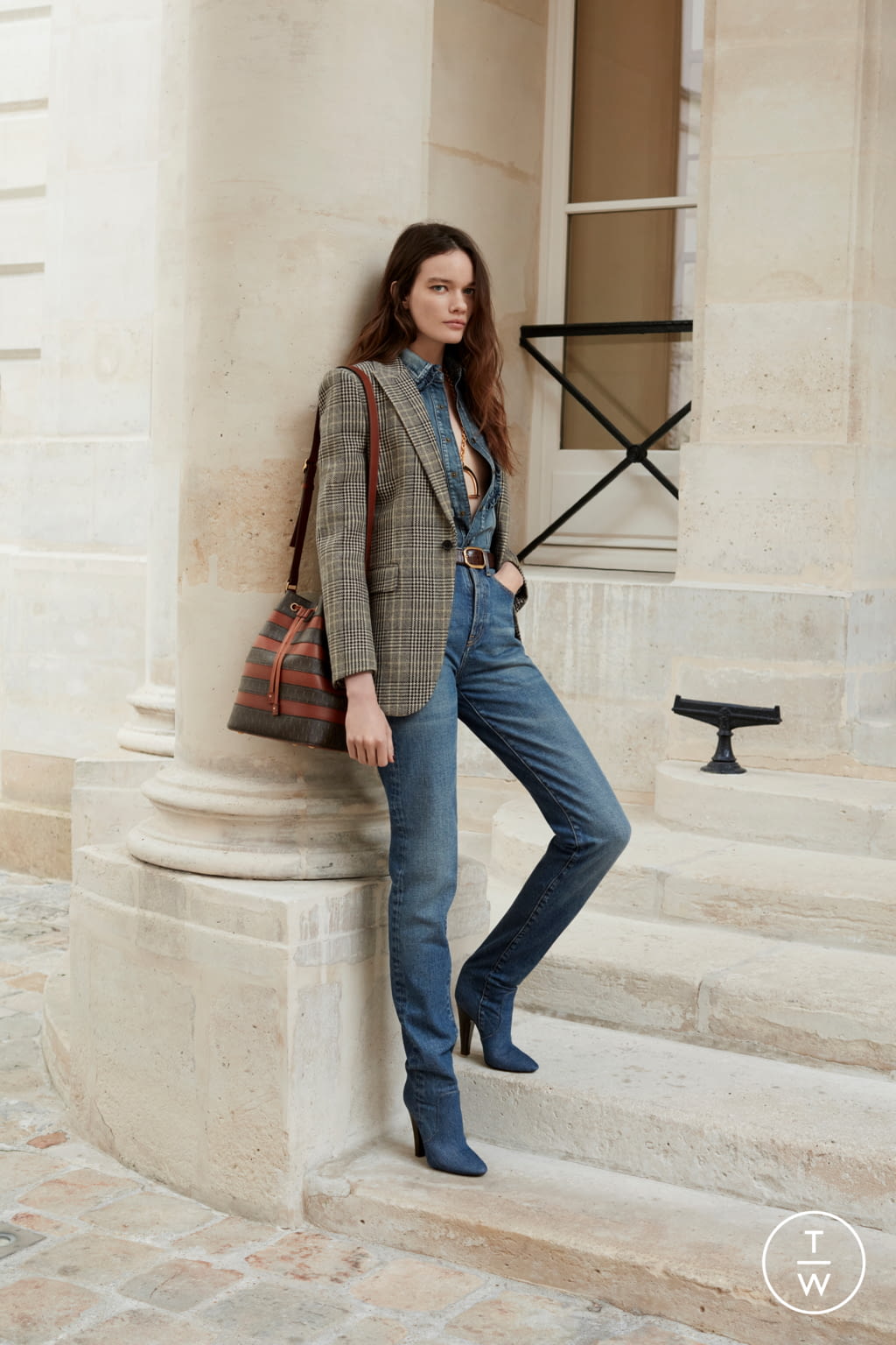 Fashion Week Paris Pre-Fall 2021 look 18 de la collection Saint Laurent womenswear