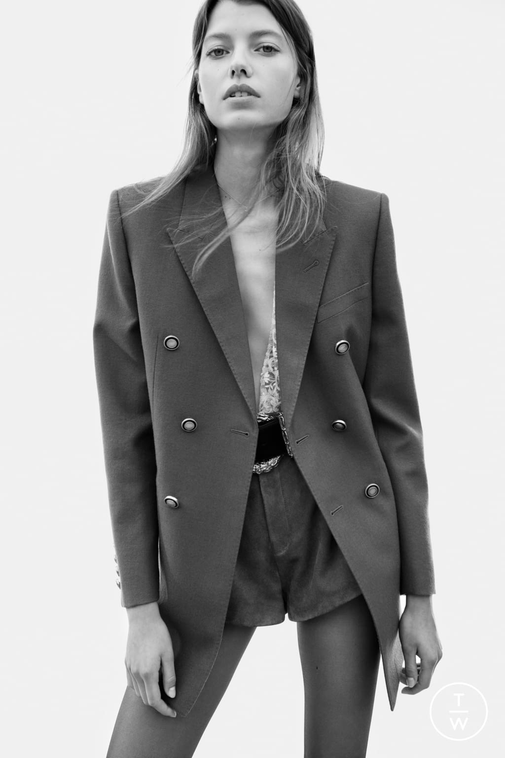 Fashion Week Paris Resort 2021 look 11 from the Saint Laurent collection womenswear