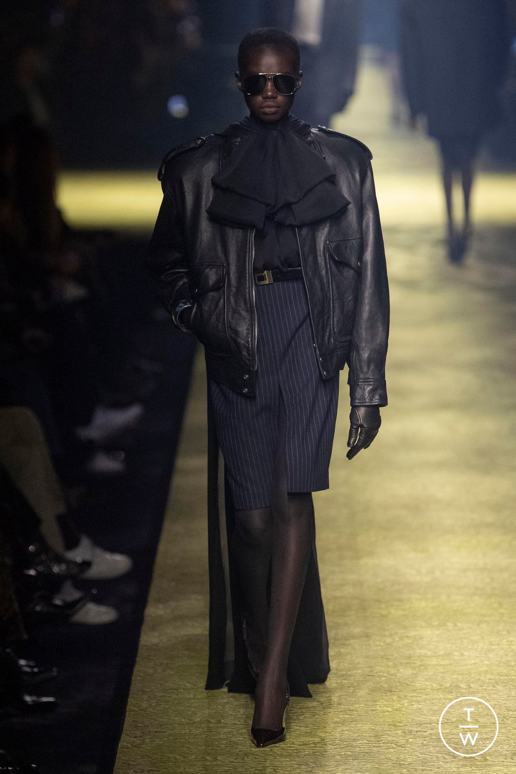 Fashion Week Paris Fall/Winter 2023 look 9 from the Saint Laurent collection womenswear