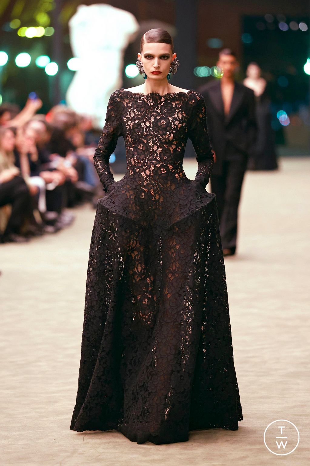 Fashion Week Paris Fall/Winter 2026 look 37 from the Saint Laurent collection womenswear