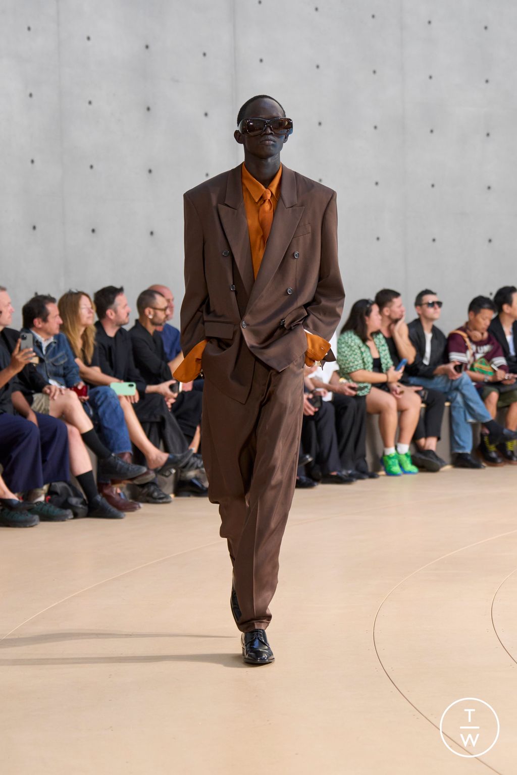 Fashion Week Paris Spring/Summer 2026 look 6 from the Saint Laurent collection menswear