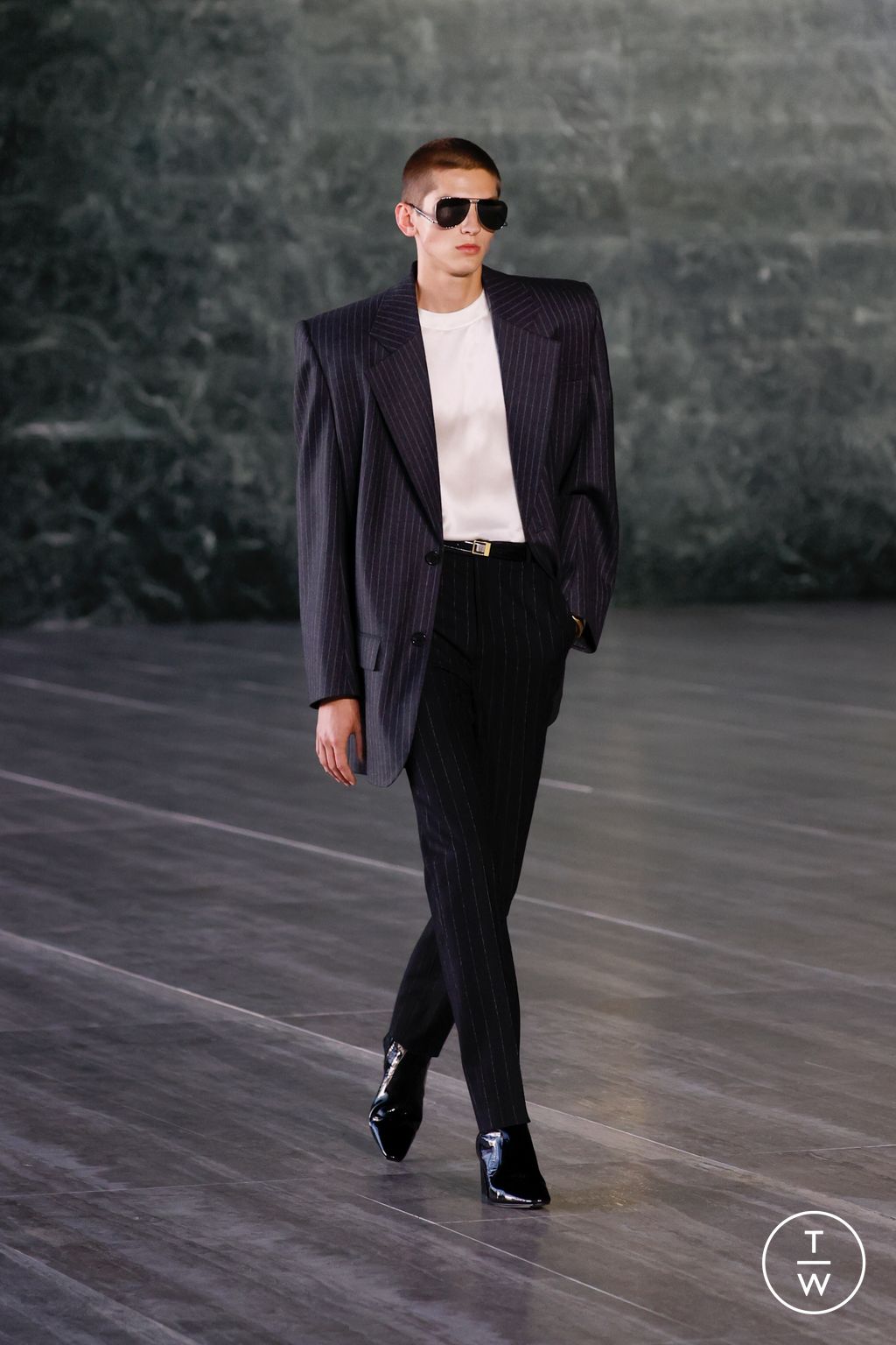 Fashion Week Paris Spring/Summer 2024 look 12 from the Saint Laurent collection menswear
