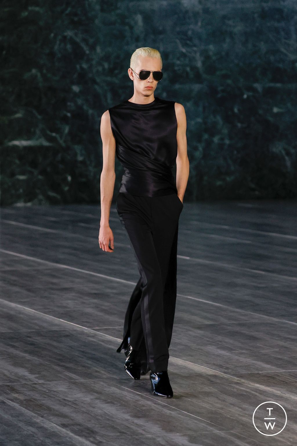 Fashion Week Paris Spring/Summer 2024 look 37 from the Saint Laurent collection menswear