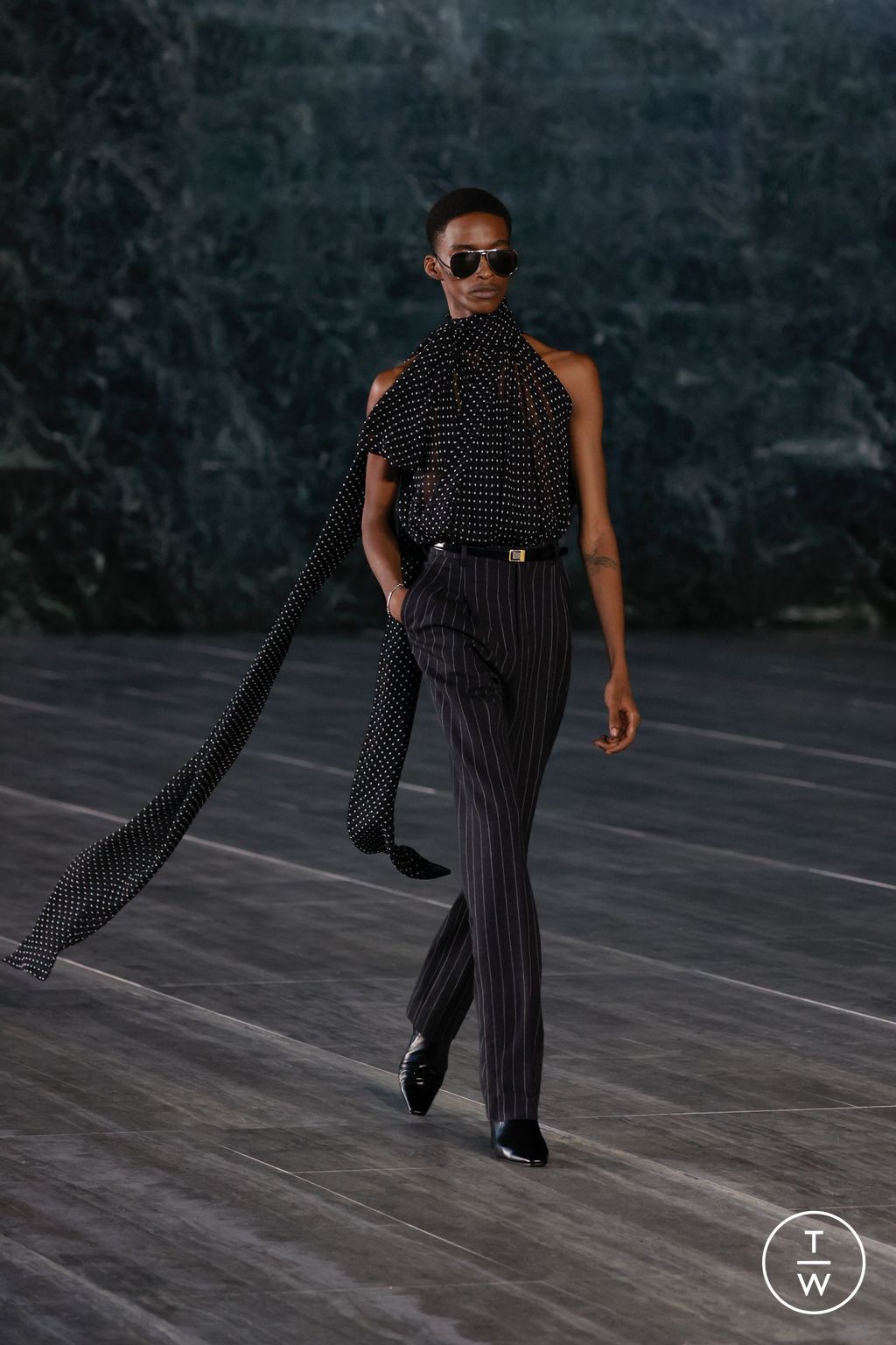 Fashion Week Paris Spring/Summer 2024 look 40 from the Saint Laurent collection menswear