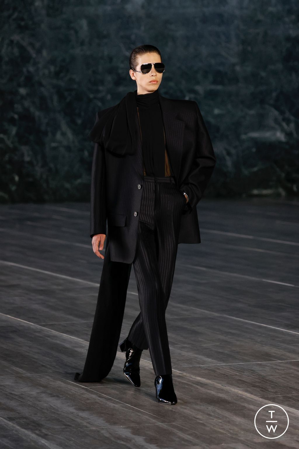 Fashion Week Paris Spring/Summer 2024 look 48 from the Saint Laurent collection menswear