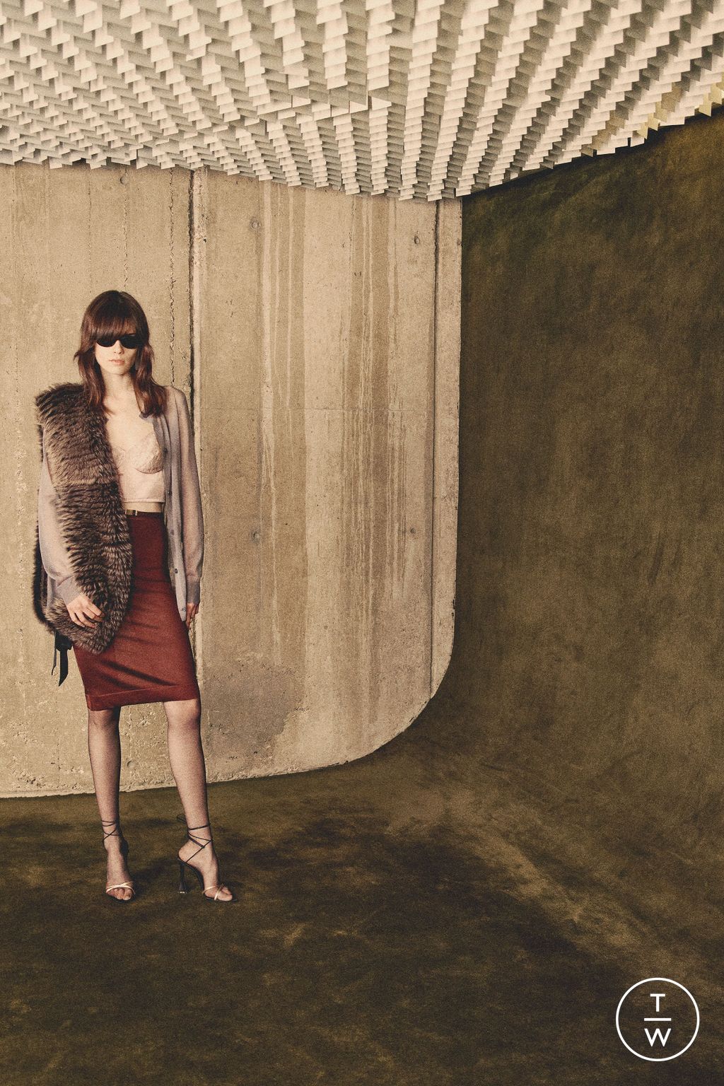 Fashion Week Paris Pre-Fall 2024 look 11 from the Saint Laurent collection womenswear