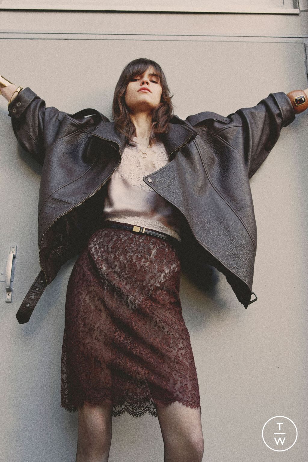 Fashion Week Paris Pre-Fall 2024 look 18 from the Saint Laurent collection womenswear