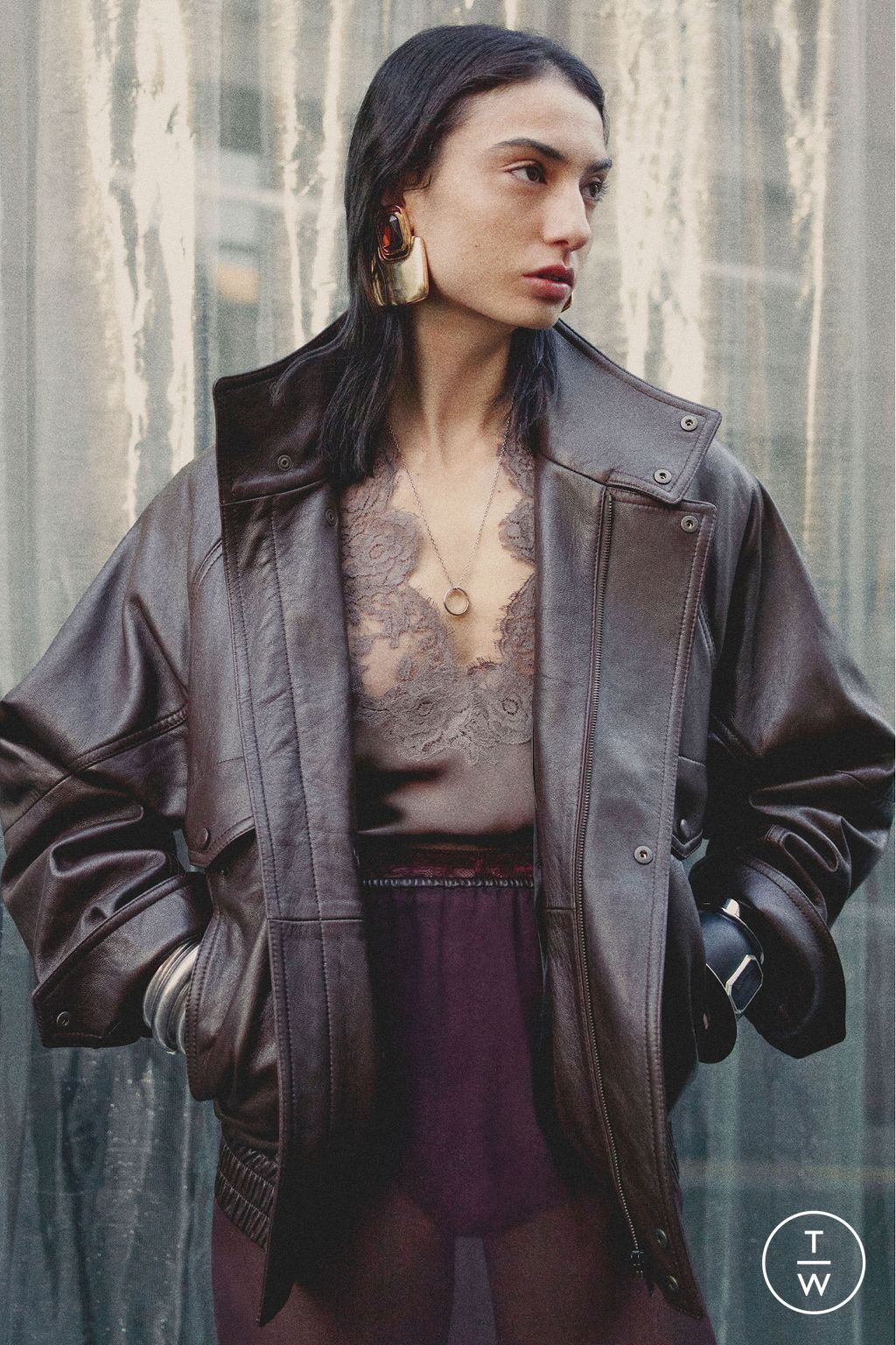 Fashion Week Paris Pre-Fall 2024 look 19 from the Saint Laurent collection womenswear