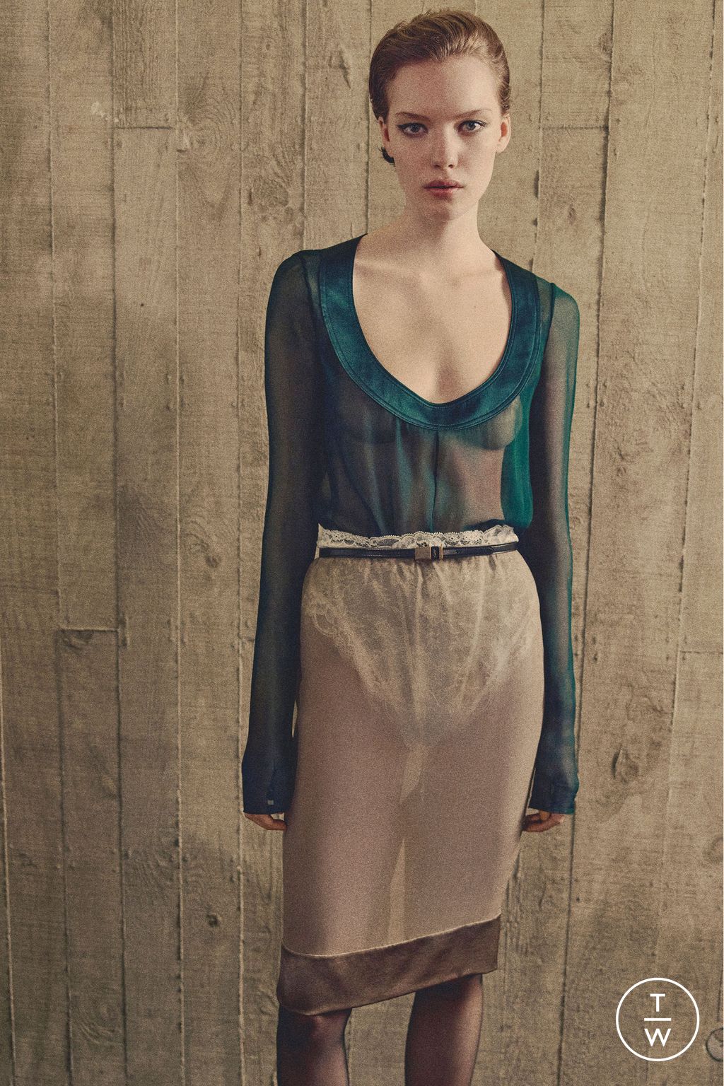 Fashion Week Paris Pre-Fall 2024 look 21 from the Saint Laurent collection womenswear