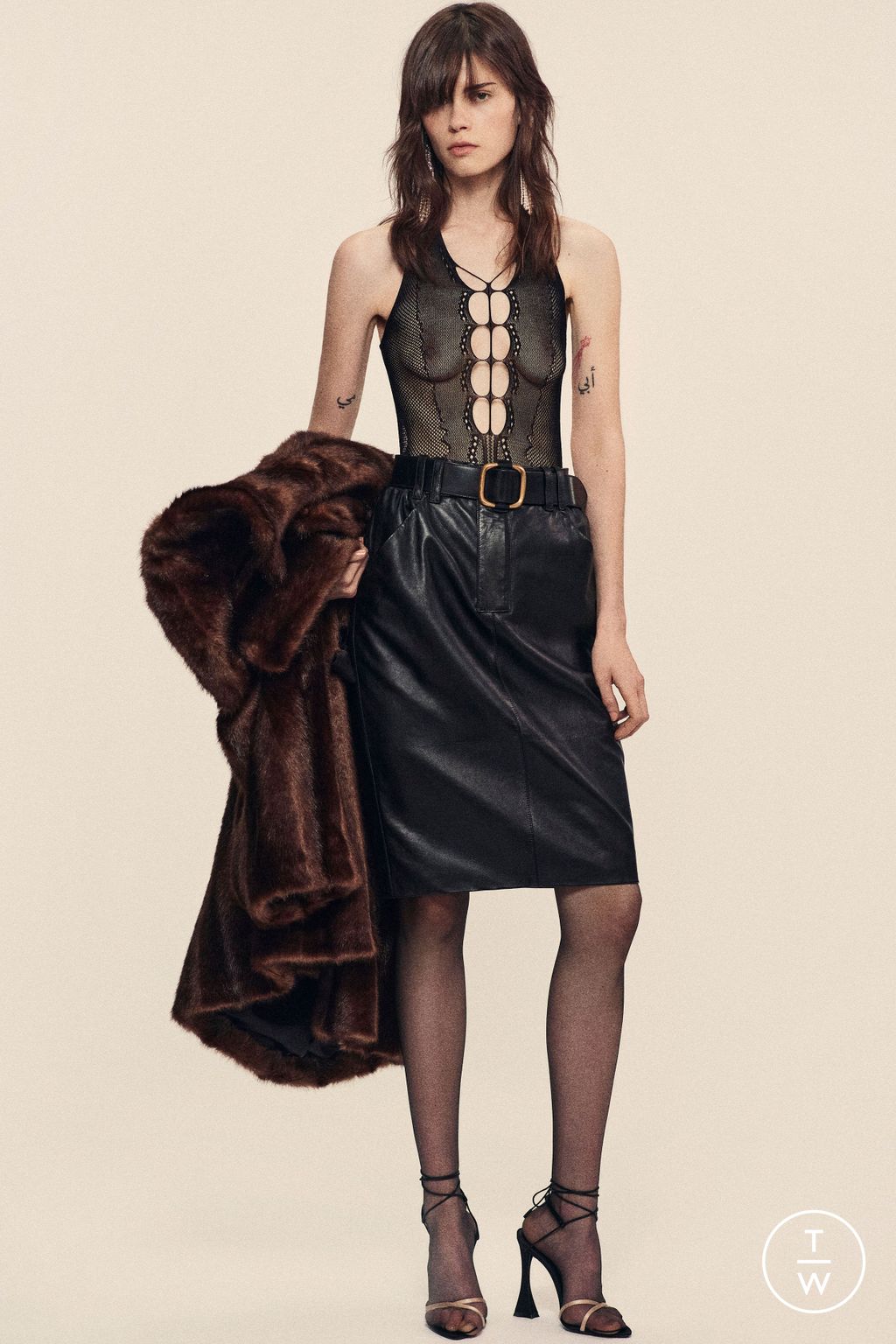 Fashion Week Paris Pre-Fall 2024 look 33 from the Saint Laurent collection womenswear