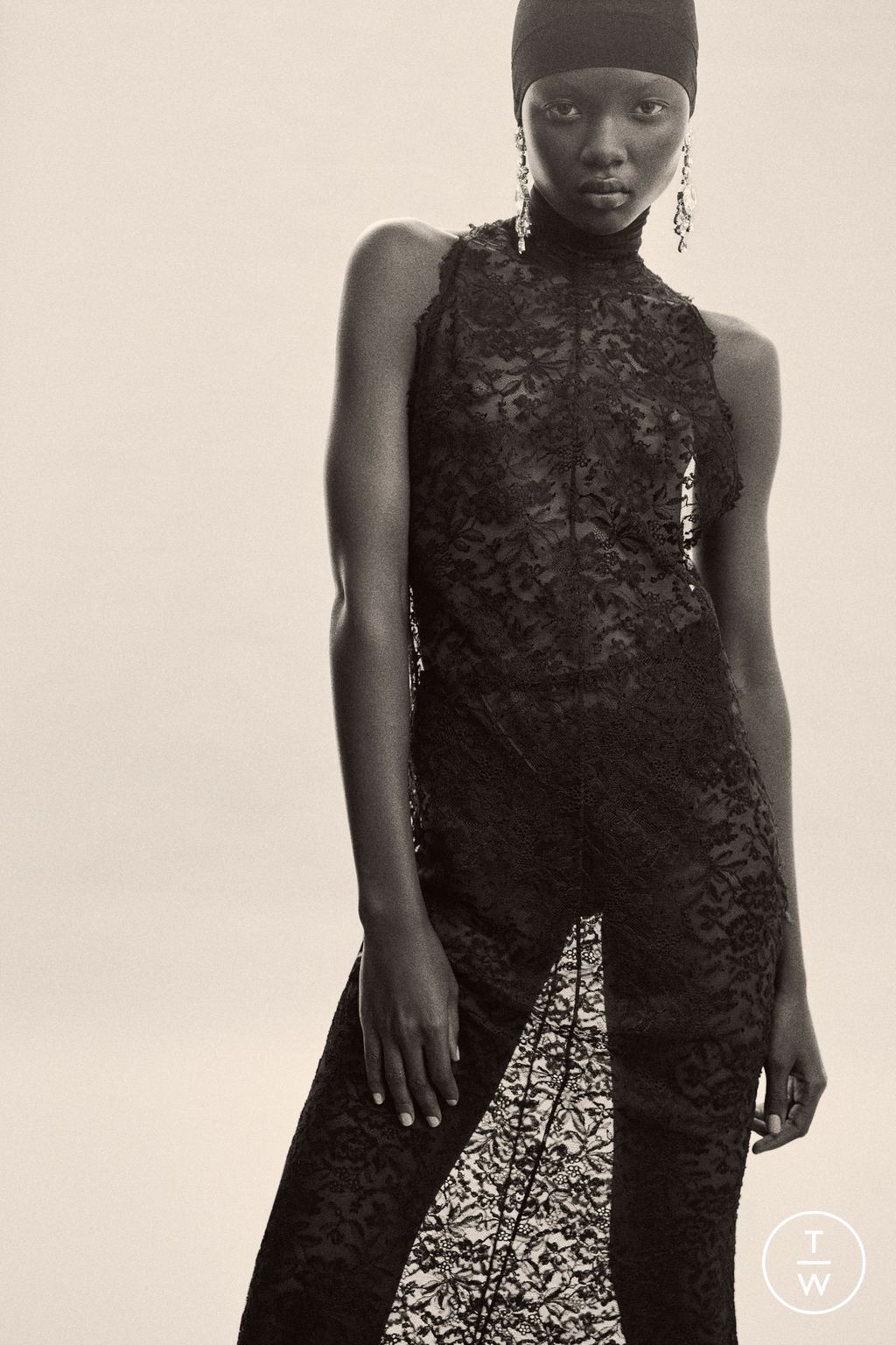 Fashion Week Paris Pre-Fall 2024 look 55 from the Saint Laurent collection womenswear