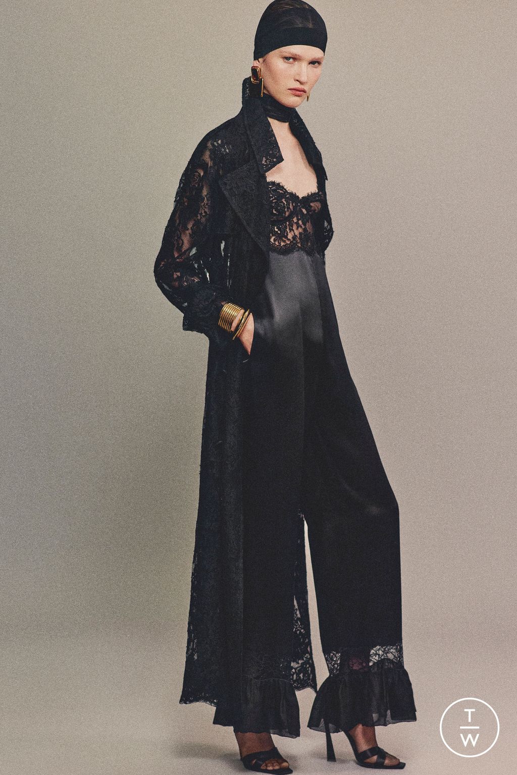 Fashion Week Paris Pre-Fall 2024 look 63 from the Saint Laurent collection womenswear