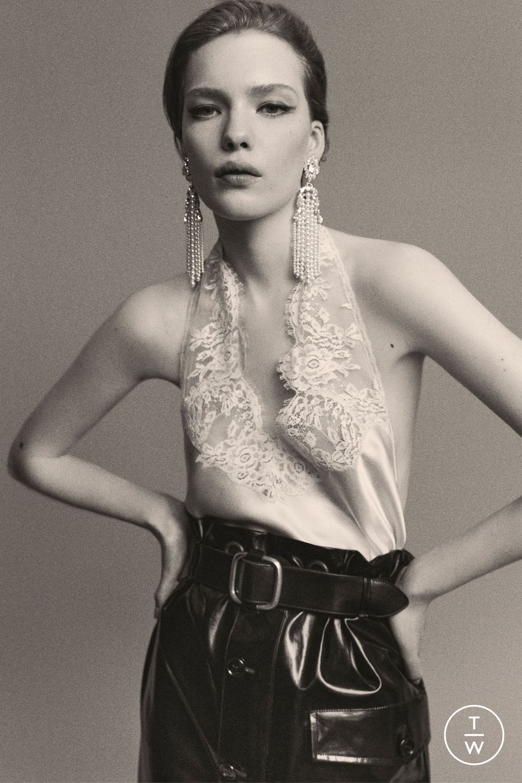 Fashion Week Paris Pre-Fall 2024 look 65 from the Saint Laurent collection womenswear