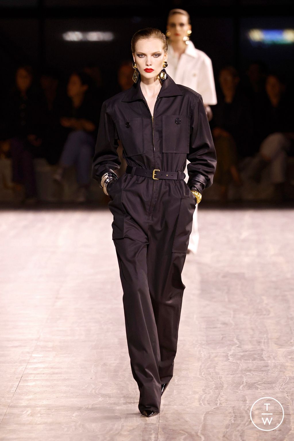 Fashion Week Paris Spring/Summer 2024 look 2 from the Saint Laurent collection womenswear