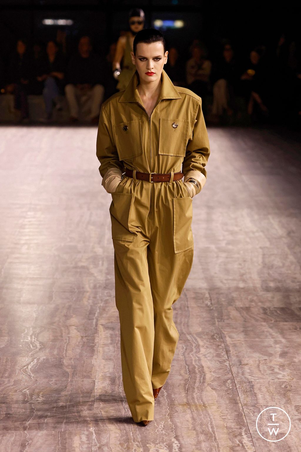 Fashion Week Paris Spring/Summer 2024 look 7 from the Saint Laurent collection womenswear